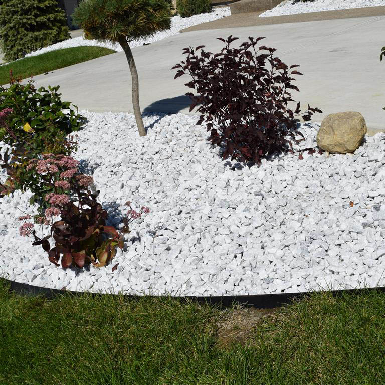 White marble chips decorative stone